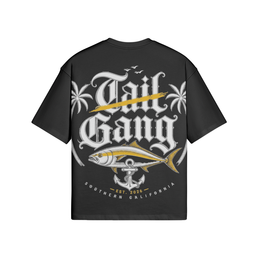 Tail Gang Signature Premium Yellowtail Tee Dark