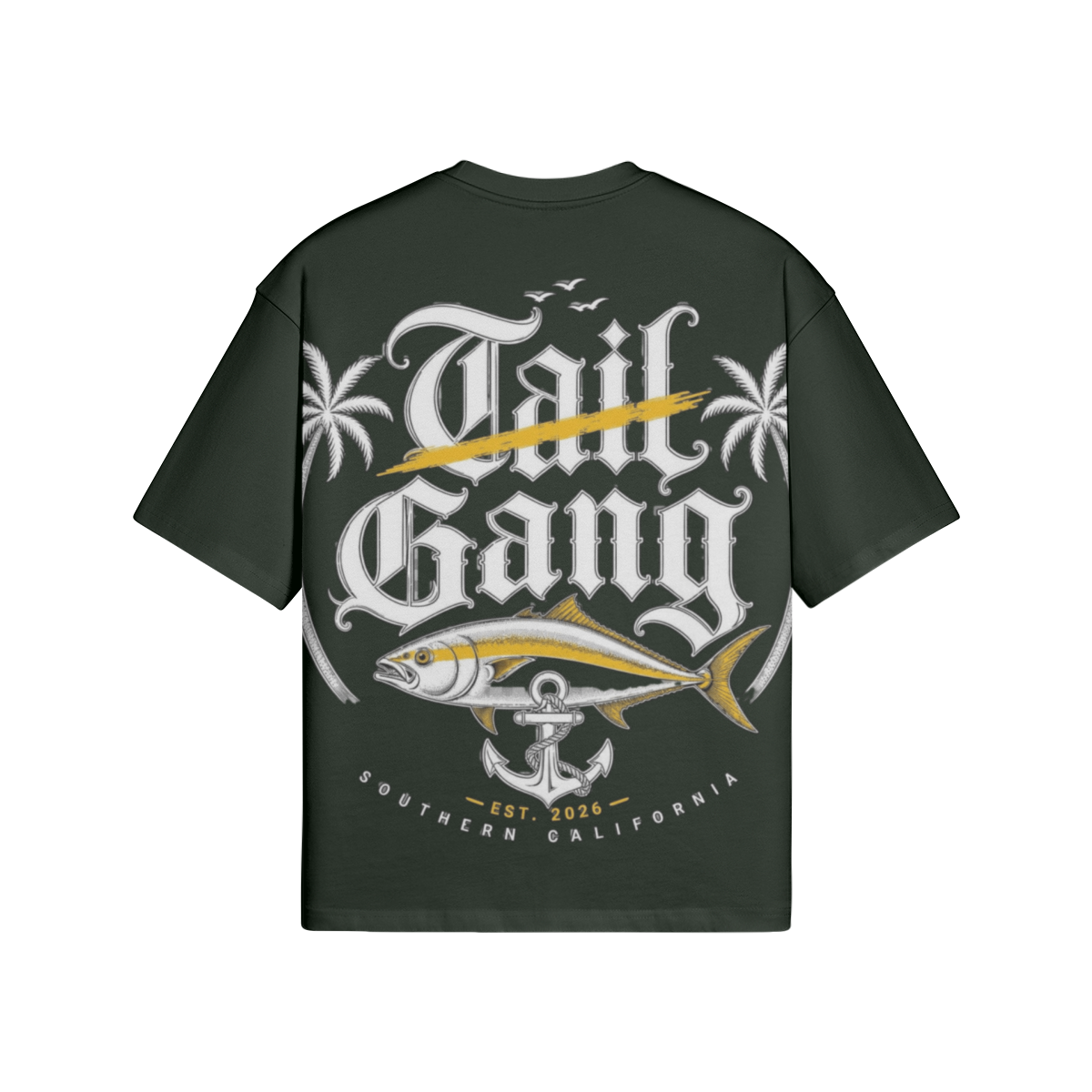Tail Gang Signature Premium Yellowtail Tee Dark