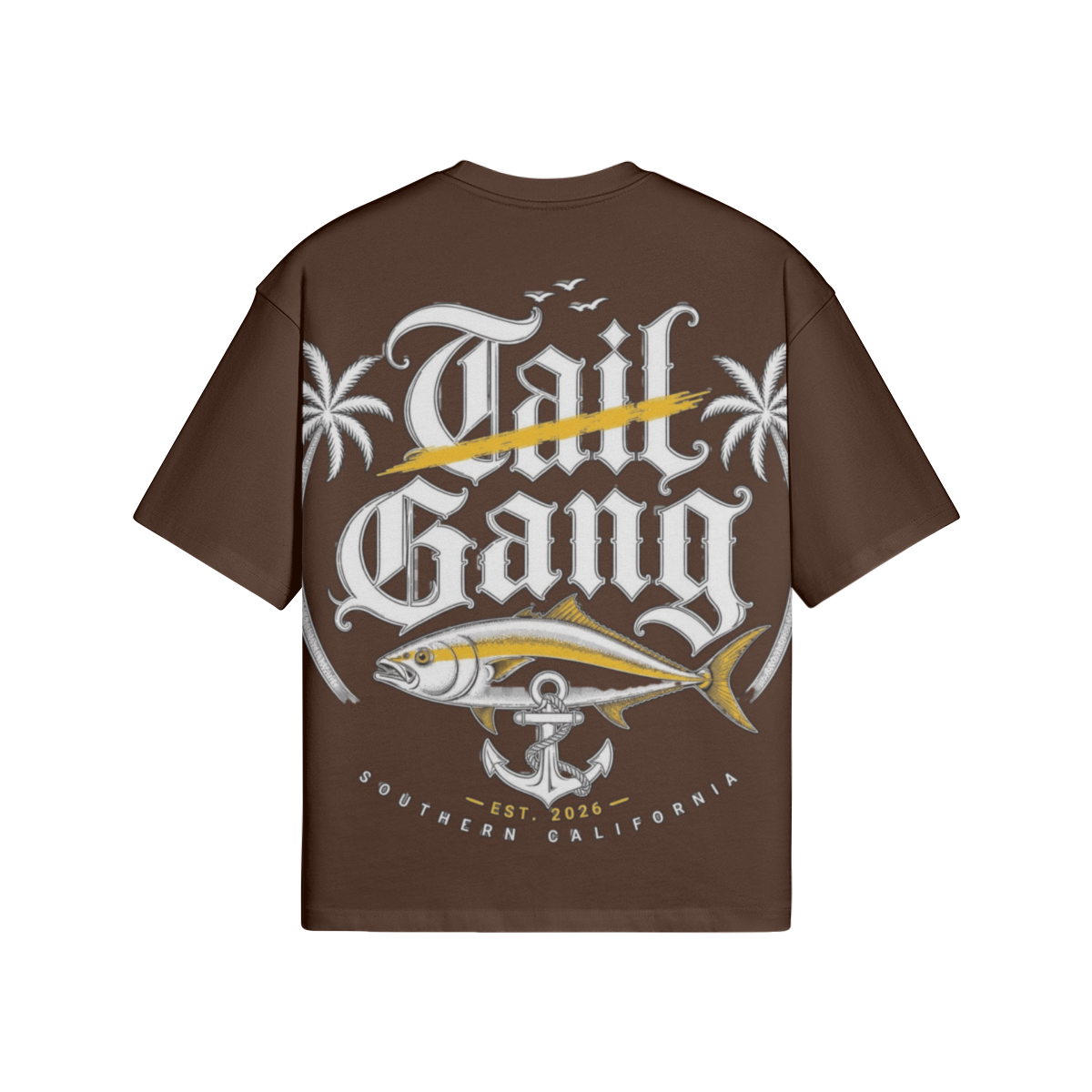 Tail Gang Signature Premium Yellowtail Tee Dark