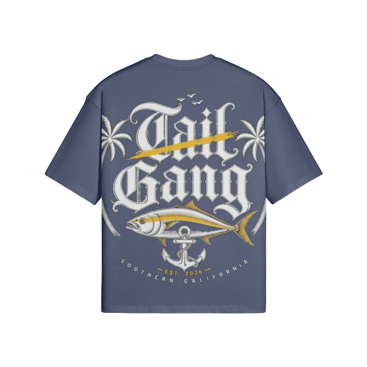 Tail Gang Signature Premium Yellowtail Tee Dark